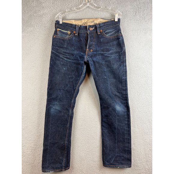 Ciano Farmer  Selvedge Denim Jeans Button Fly size 31x28 - Picture 2 of 12